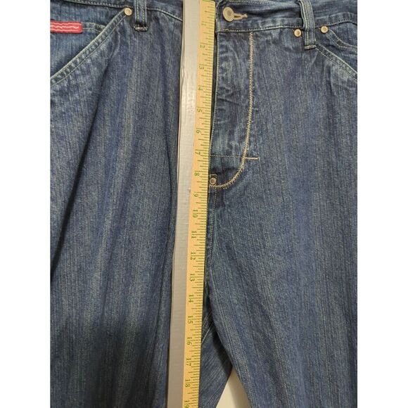 Drunknmunky Baggy Jeans Mens 42X34 Medium Wash Distressed 90s Y2K Straight - Picture 9 of 13